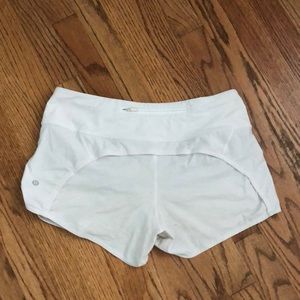 White lululemon size 6 shorts